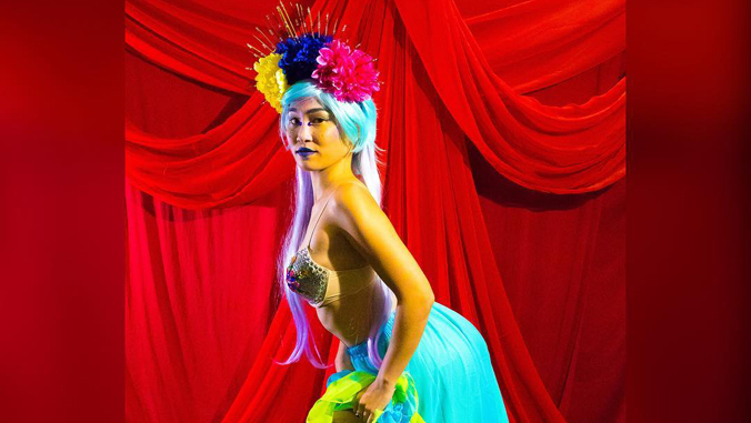 Performer in a burlesque show.