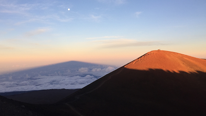 Summit of Maunakea and its shadow