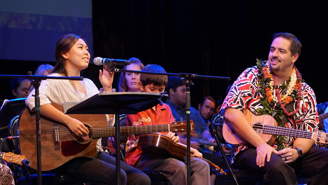 musicians on stage