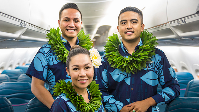 flight attendants smiling