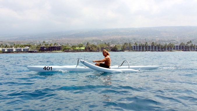 man rowing