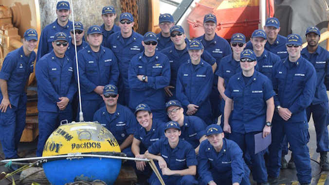 The crew of the U.S. Coast Guard Cutter Sequoia.