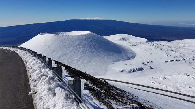 snow on mountain