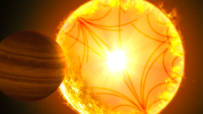 artist concept of Kepler 1658-like system