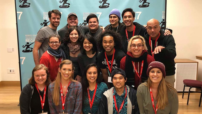 theater students at festival