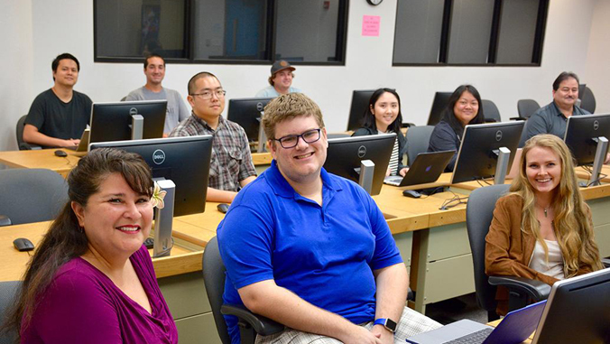 students sitting at computers