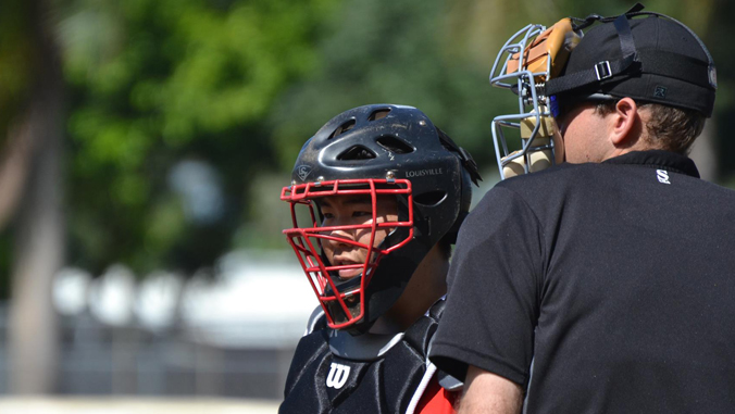 baseball catcher and umpire