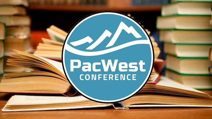 Pacific West Conference logo and books