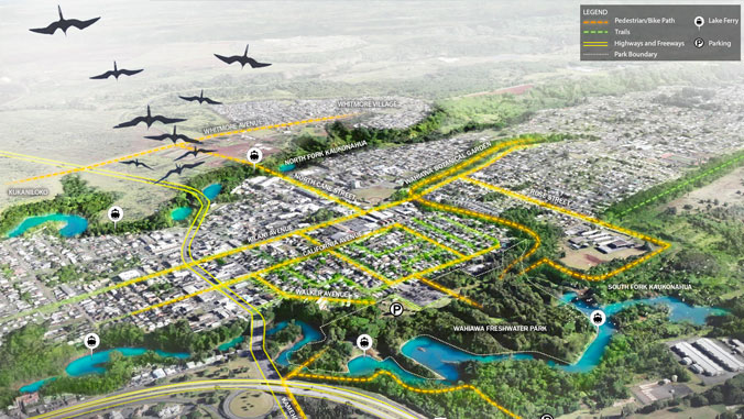 aerial graphic of Wahiawa