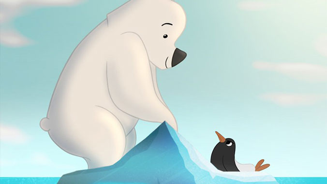 Polar bear and bird from Polar Opposites