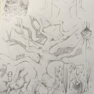 sketch of part of mural