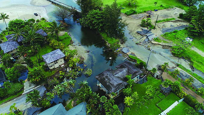 Storm damage on Kauai