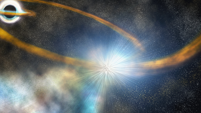 black hole renderin