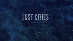 coral with words Lost Cities on the screen