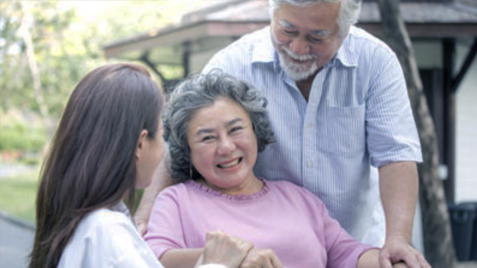 caregiver and patient