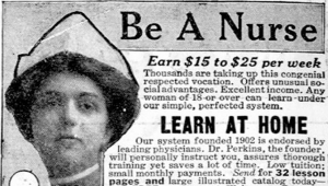 newspaper ad for nursing school