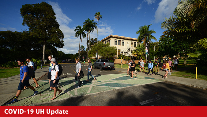 Students walking