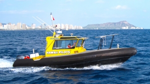 Boat in the water in Honolulu