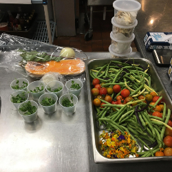 vegetables in containers