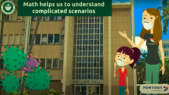 animation of two people standing in front of a building