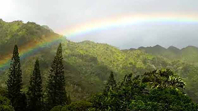 Rainbow over the valley