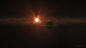 infant planet and star