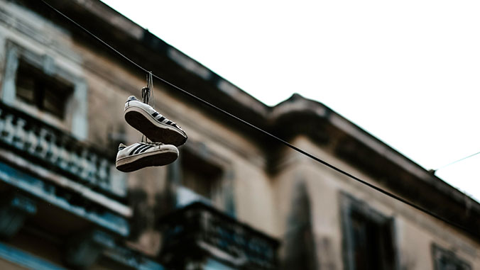 hanging shoes