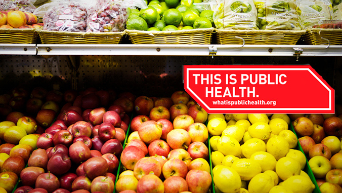 fruit on shelves