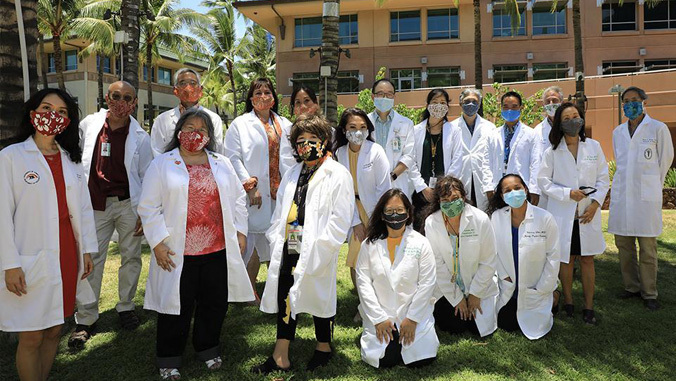 physician mentors wearing masks