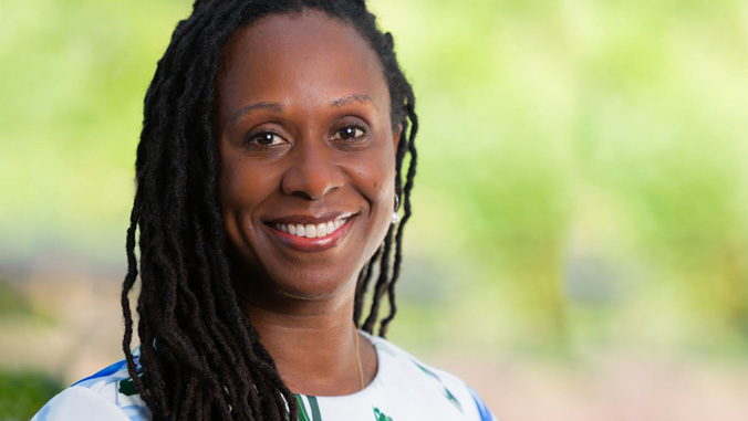 woman smiling