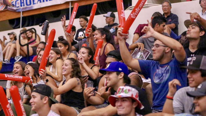 cheering crowd