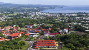 aerial shot over UH Hilo