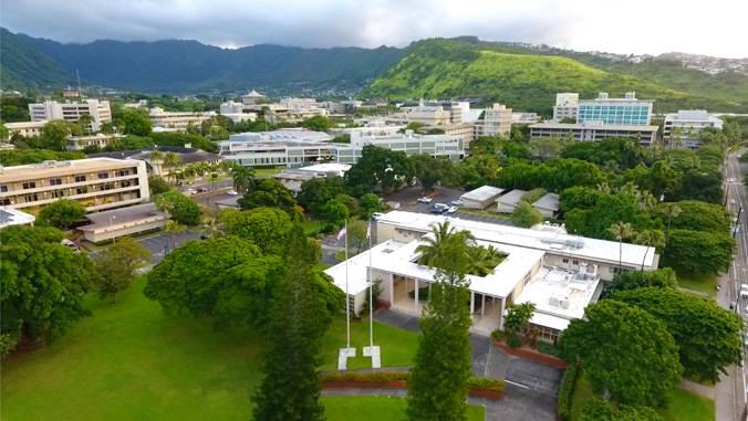 Aerial of Bachman Hall