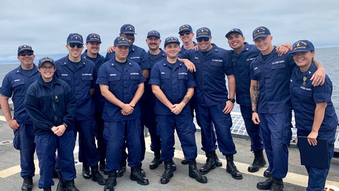 coast guard officers in uniform
