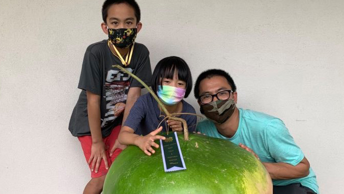 family with gourd