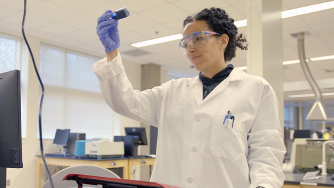woman in a lab