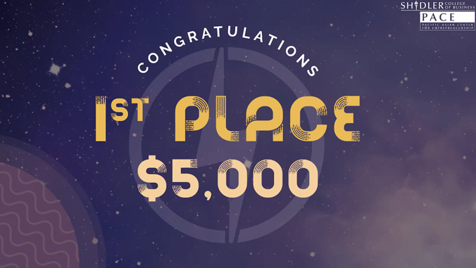 graphic that says first place, $5,000