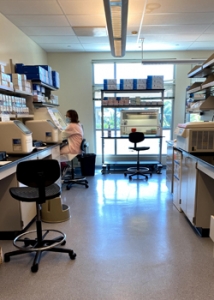 wide view of the tropical medicine clinical lab