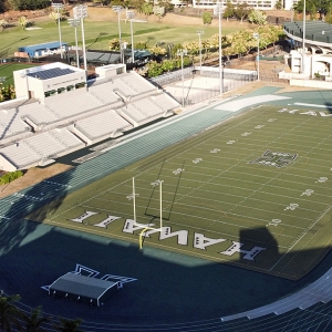 aerial of U H Manoa Ching complex