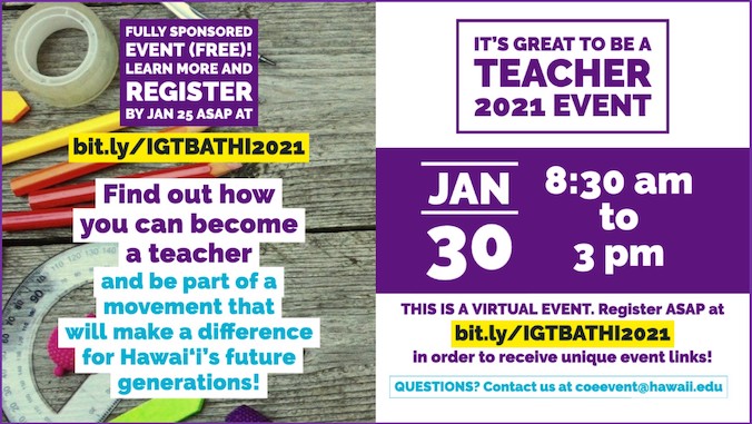 Itʻs Great to Be a Teacher event flyer
