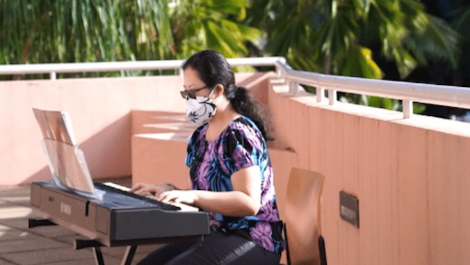 Kaitlyn Takata playing keyboard