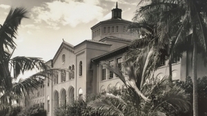 black and white image of McKinley High School building