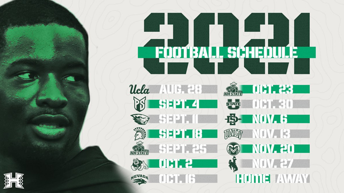 football player with 2021 schedule