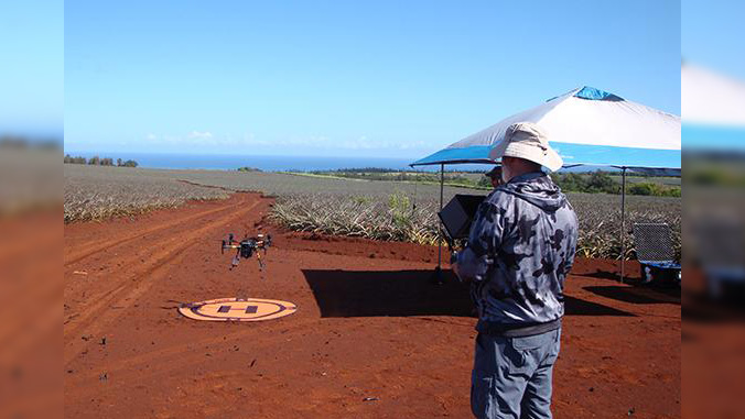 drone in field