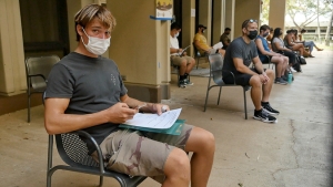Students in waiting area