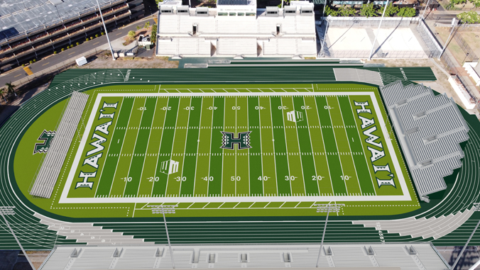 football field surrounded by grandstands