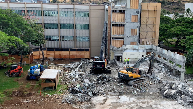 Snyder Hall rubble