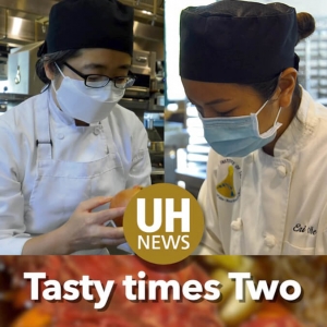 2 culinary students cooking