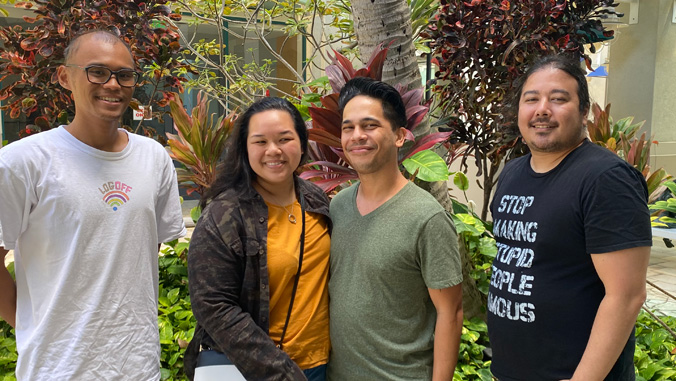 Ross Ledda, Elizabeth Ashley Freitas, Lindsey Freitas, and Channon Wong