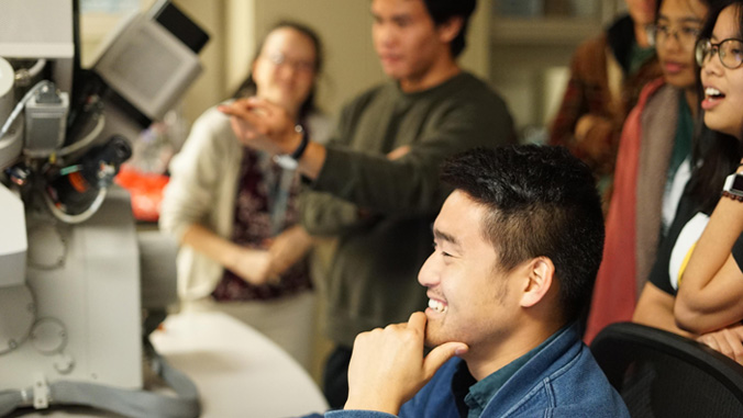 students at computer